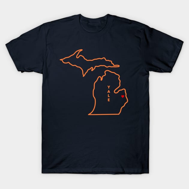 Yale MI Love (Orange) T-Shirt by TorrezvilleTees